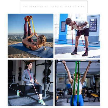 Resistance Band Resistant Latex Sports Elastic Belt Pull Up Assistance Bands For Pilates Training Out Fitness Body Home Gym