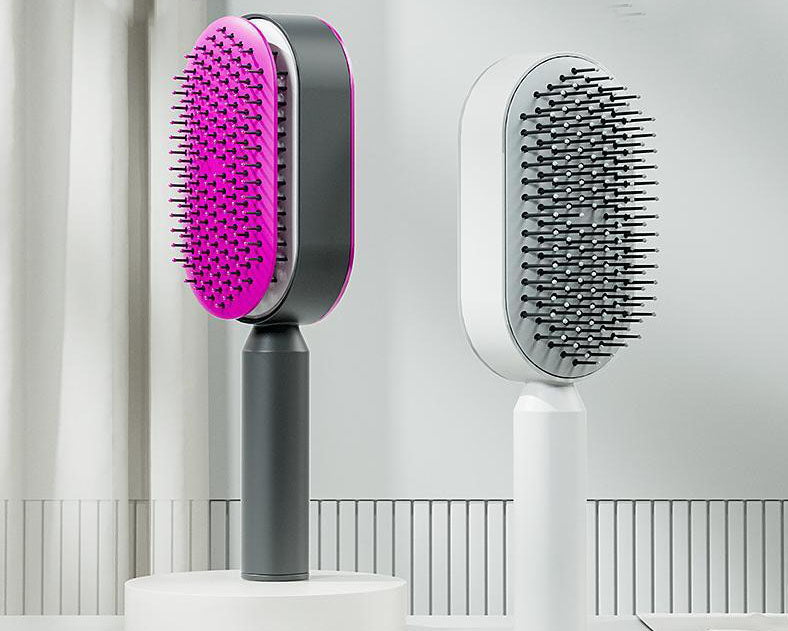 Pressing type cleaning design air cushion comb for women&