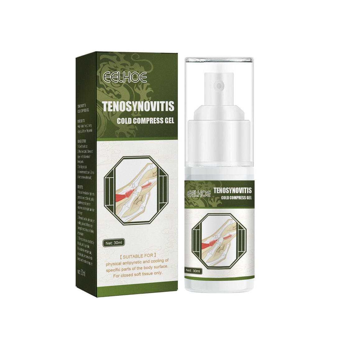 Tendon Sheath Cold Compress Gel Spray Massage For Sore Wrist Tendon Sheath Joint Care Spray