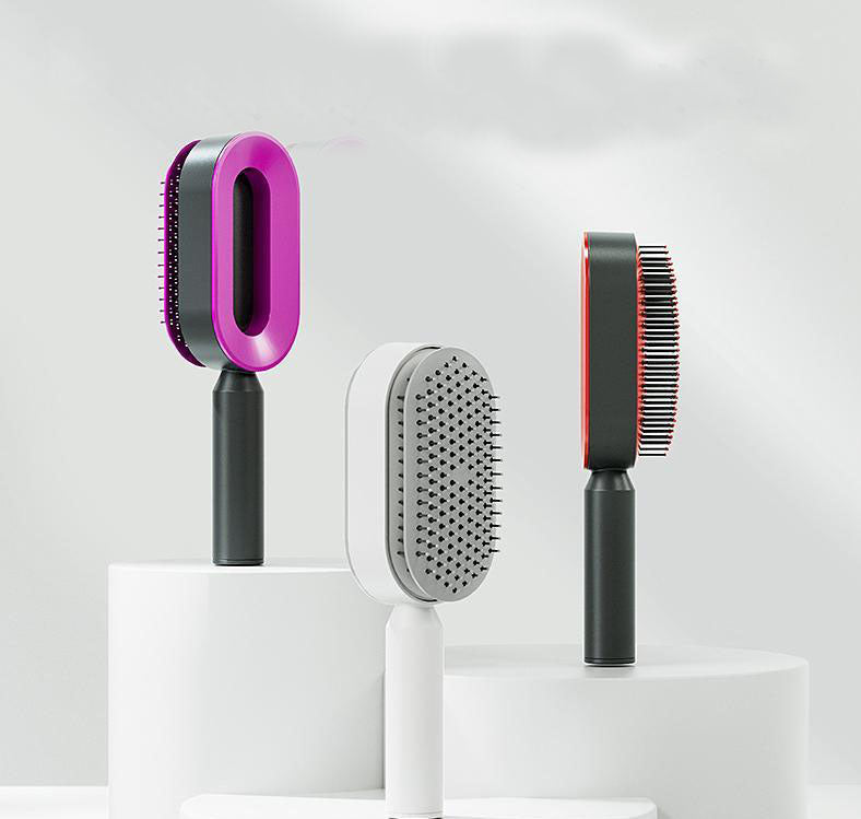 Pressing type cleaning design air cushion comb for women&