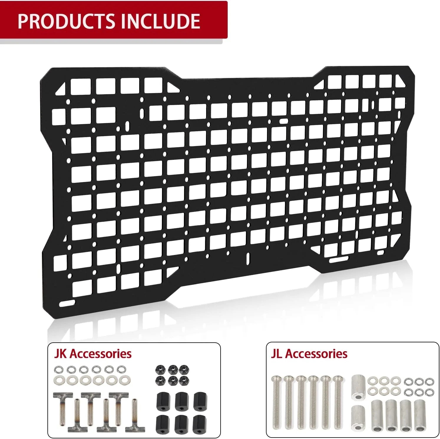 JK&amp;JL Tailgate Tactical Panel for Wrangler Tailgate Tool Kit/JL Organizer Racks Compatible with Jeep Wrangler 2007-2022 JK JKU &amp;