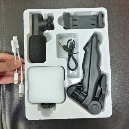 Desktop Beauty Leg Pocket Fill Light with Microphone Set Single Reflex Conference Lamp Handheld Photography with Microphone