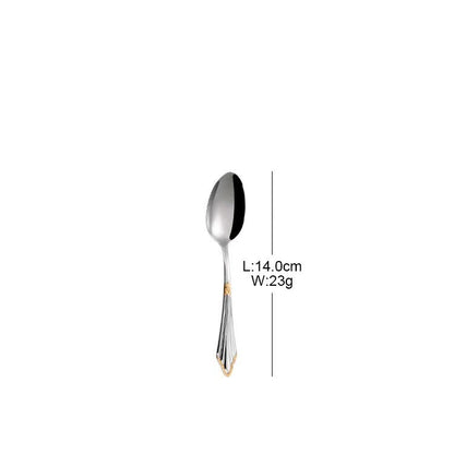 304 stainless steel knife, fork, spoon, hotel Western tableware, steak knife, fork, dessert spoon, fork, 4 piece  set