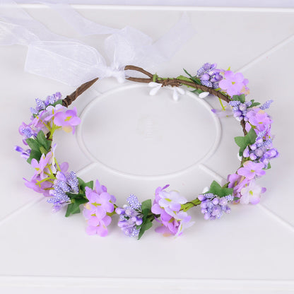 Hawaiian flower garland headband, bride&