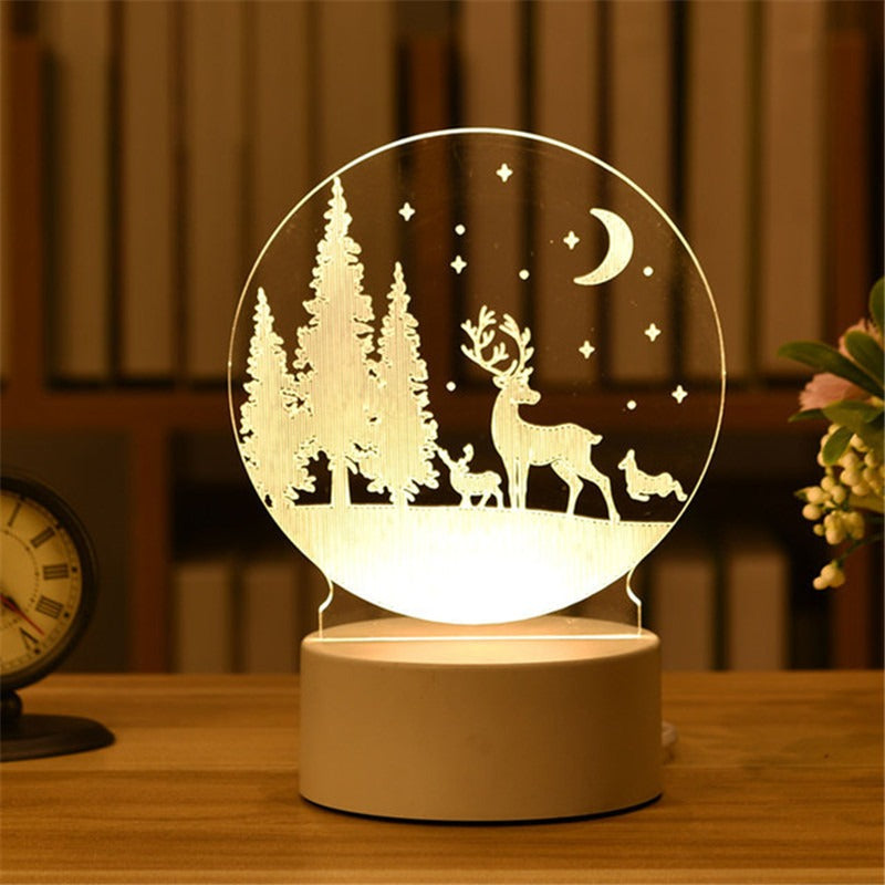 3D Night Light LED Table Light Creative Gift Bedhead Light Small Gift Valentine&