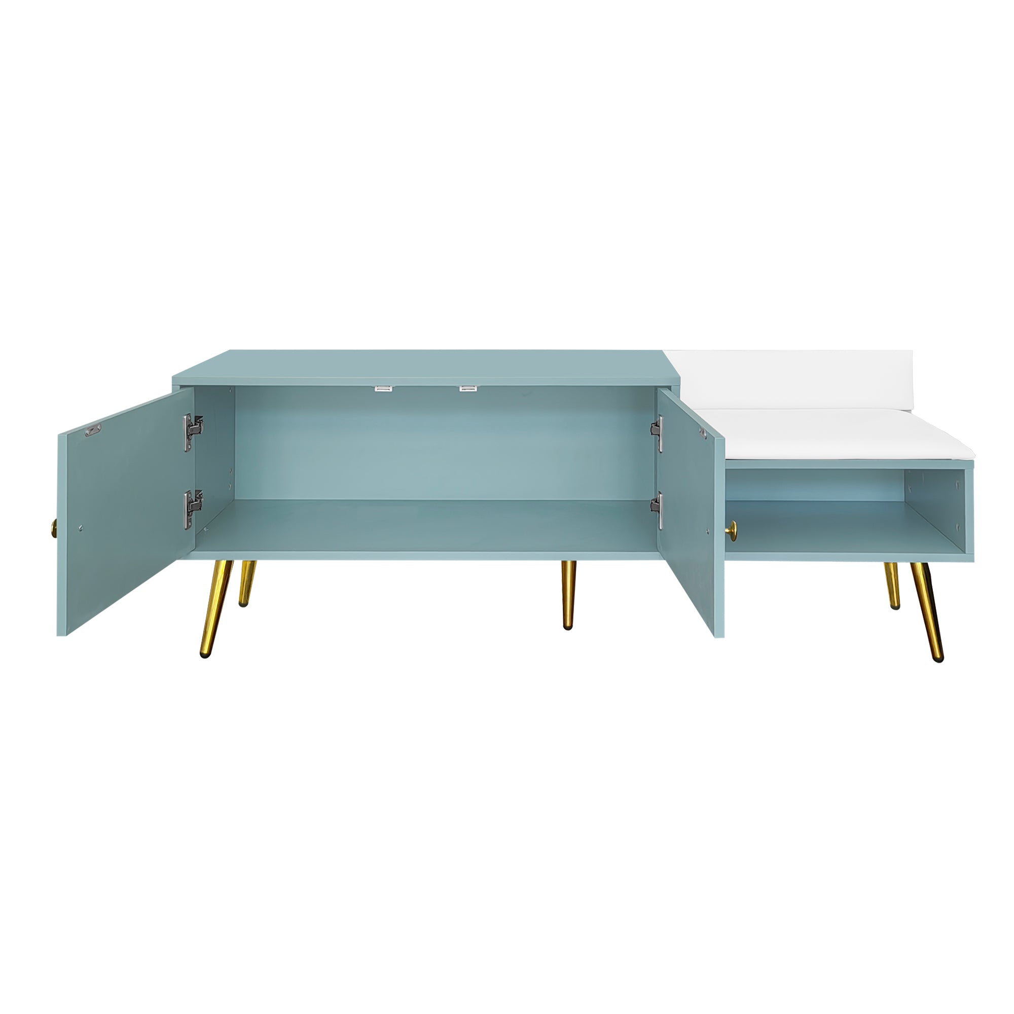 Shoe Storage Bench Tiffany Blue