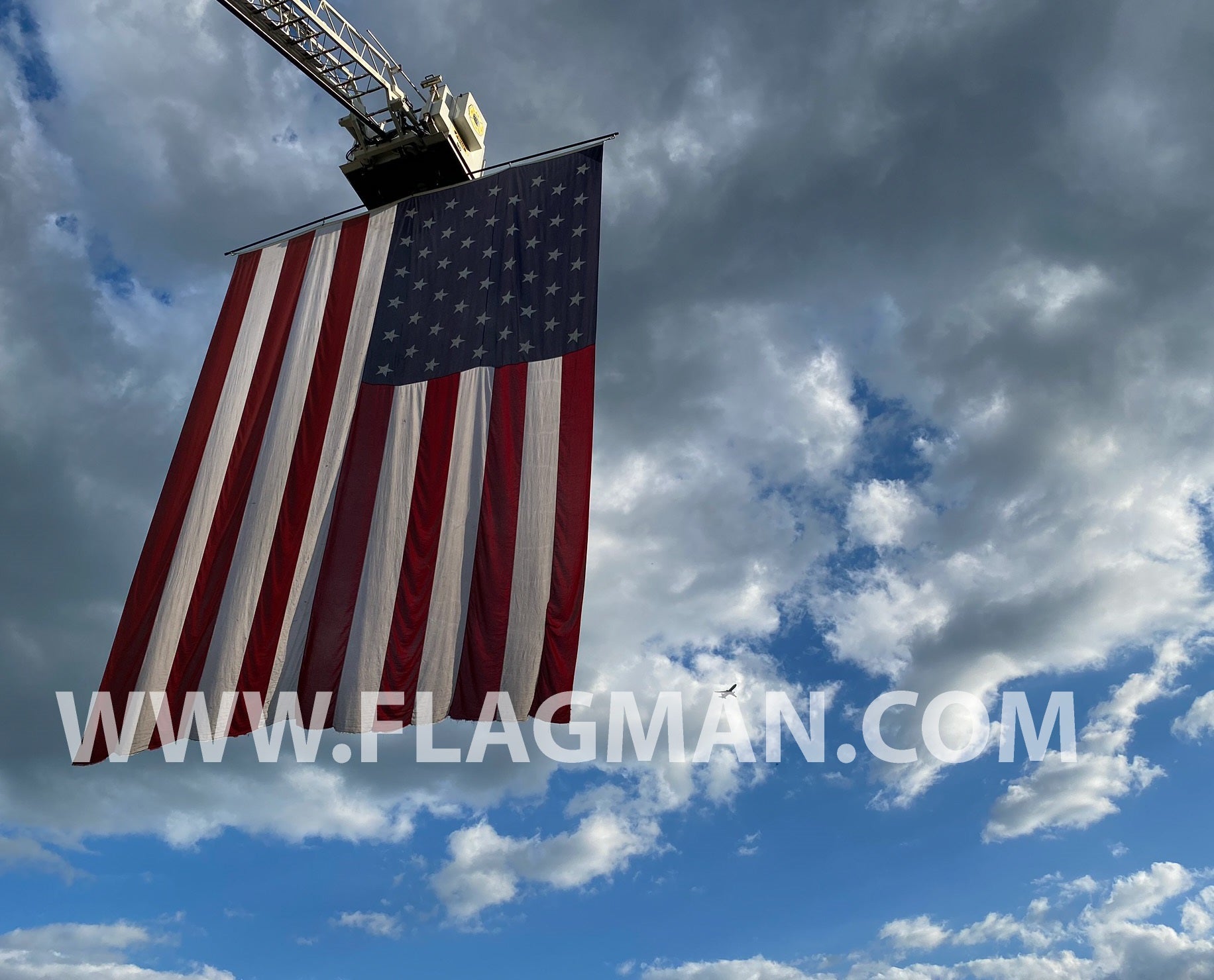 AerialVent™ Ventilated Polyester American Flag for Aerial Display | Made in USA