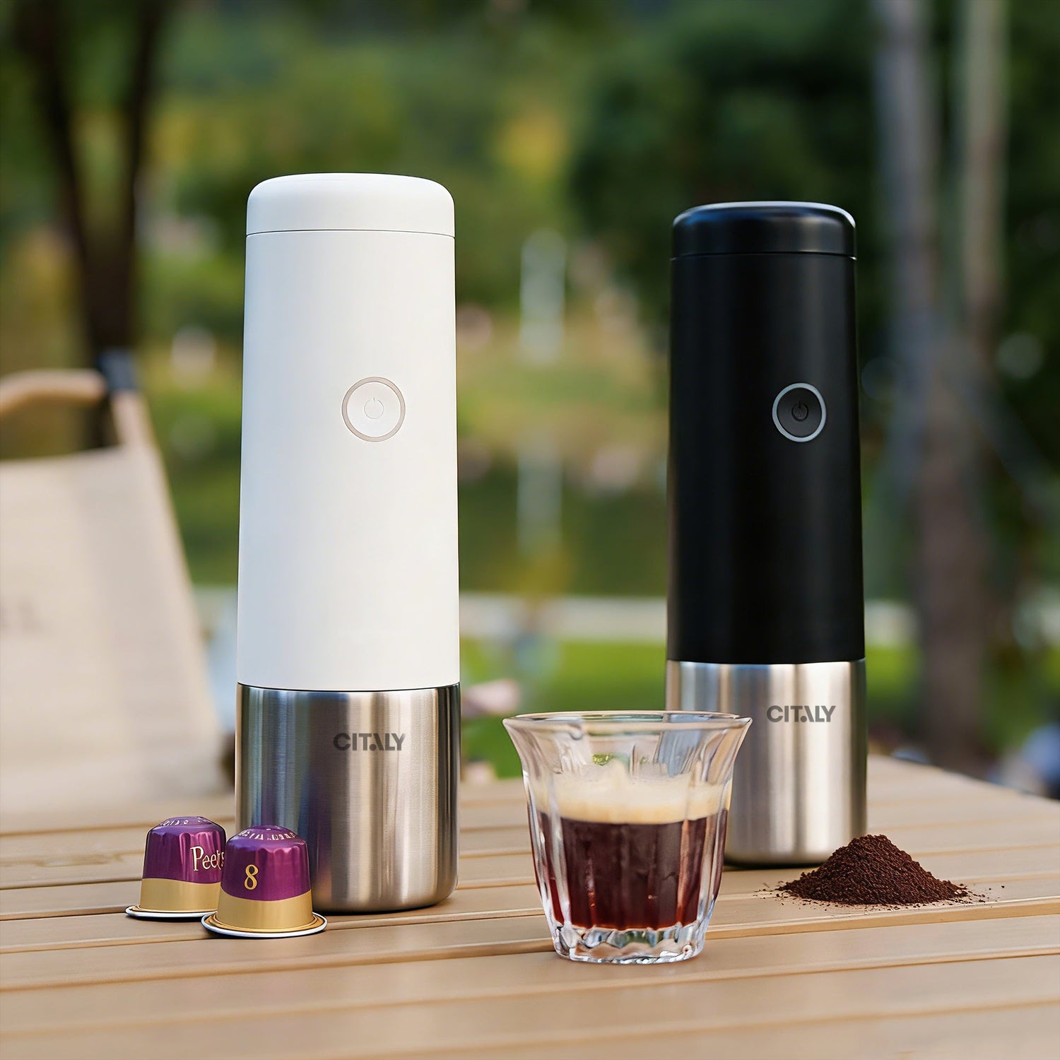 Citaly GO-1 Portable Espresso Machine, Fast Self-Heating, PD 3.0 Fast Charge, 3*2500mAh, Capsule &amp; Ground Coffee Compatible
