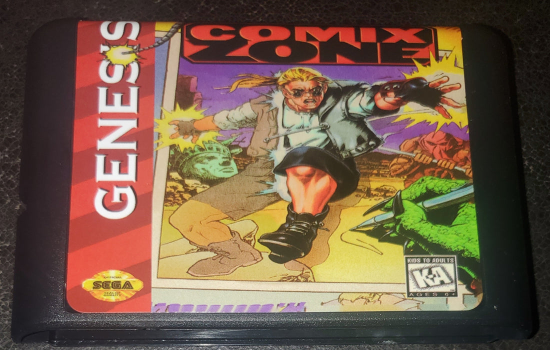 Comix Zone Sega Genesis Mega Drive Video Game Cartridge