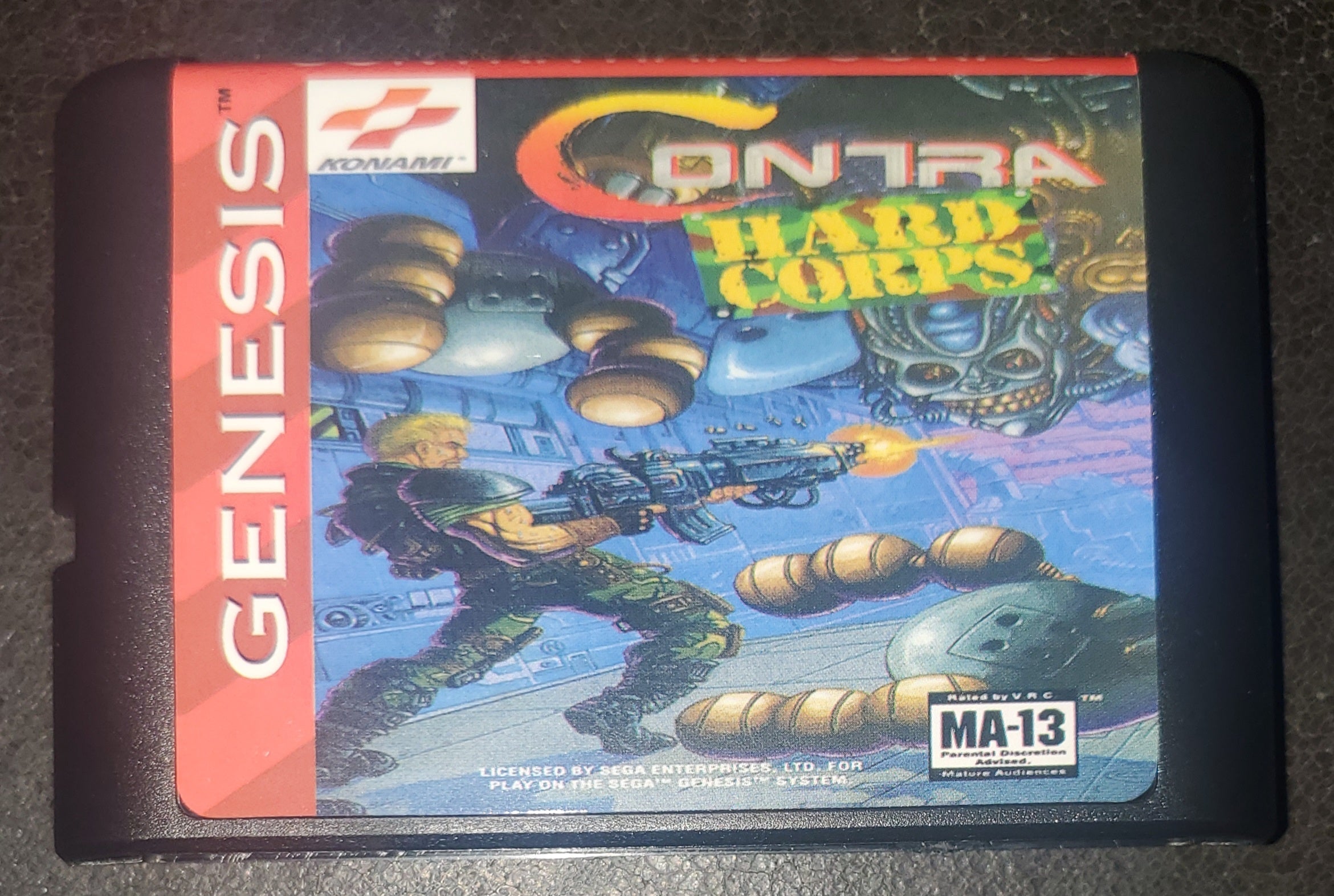 Contra Hard Corps Sega Genesis Mega Drive Video Game Cartridge