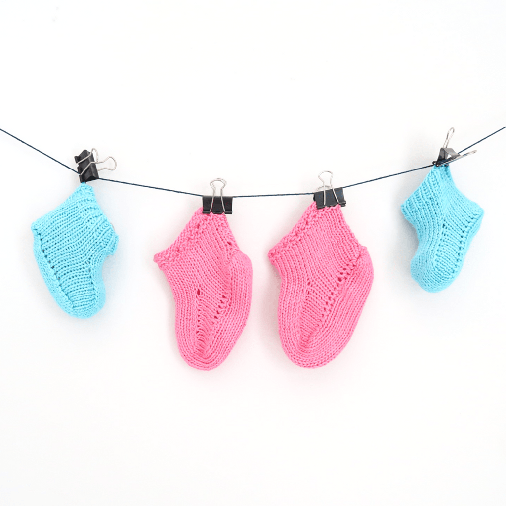 Cotton Candy Baby Booties Knitting Kit