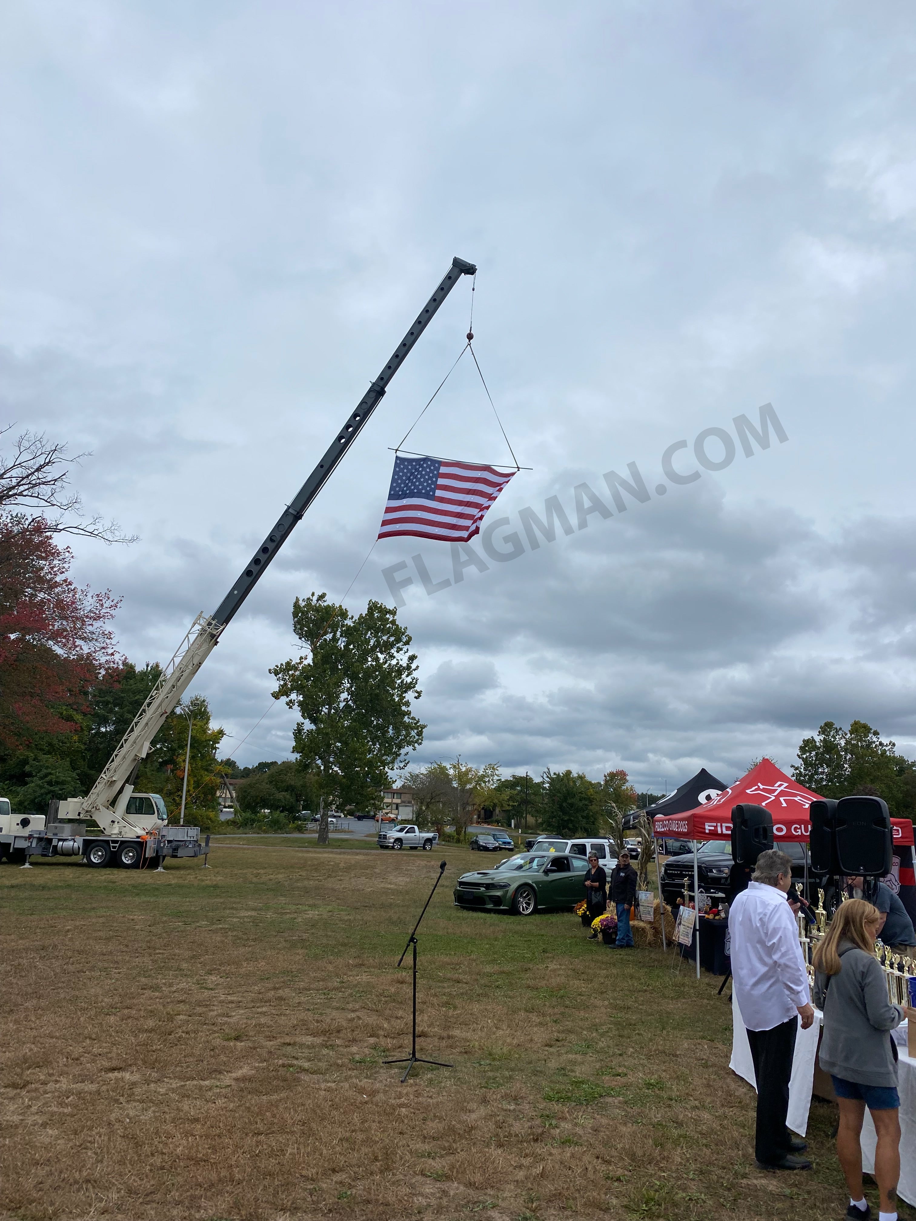AerialVent™ Ventilated Polyester American Flag for Aerial Display | Made in USA