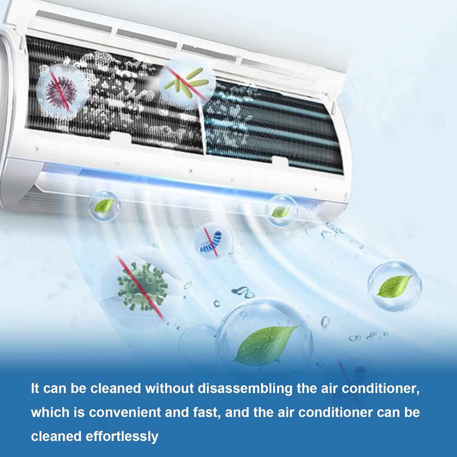 Air Conditioner Foam Cleaner For Home, Air Conditioning Purification Cleaning Decontamination Odor Removal Inside And Outside Machine Cleaning