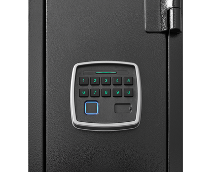 5 gun safes with 3 pistol pockets, quick access biometric adjustable heavy-duty gun rack mounted gun safes