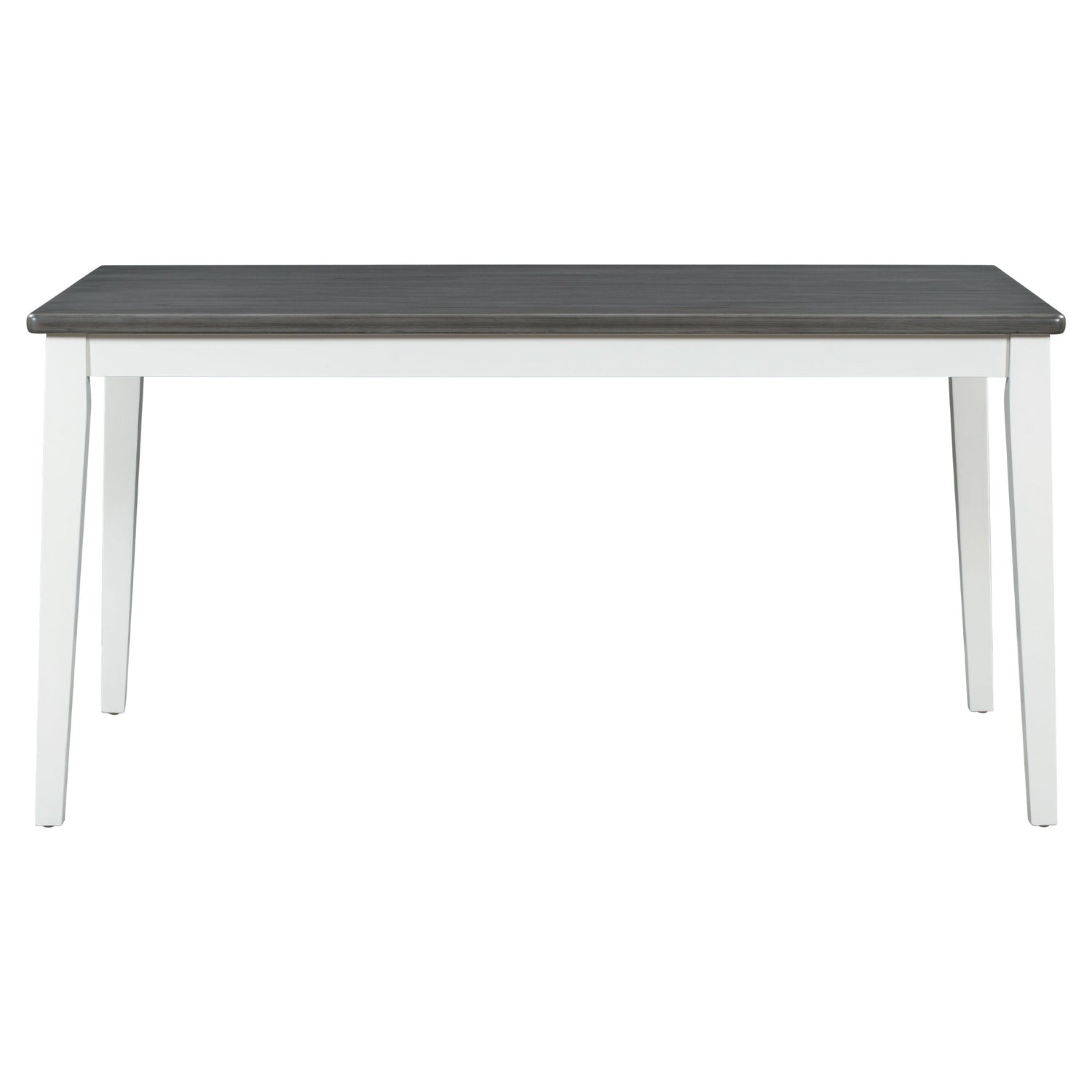 TREXM Classic and Traditional Style 6 - Piece Dining Set, Includes Dining Table  4 Upholstered Chairs &amp; Bench (White+Gray)