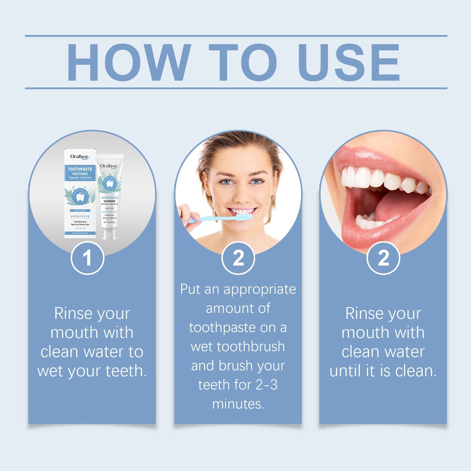 Mint Toothpaste Gently Cleans Tooth Stains Yellow Shine Teeth Daily Oral Care