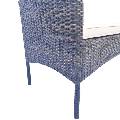 Wicker Patio Conversation Furniture Set Outdoor Furniture Set with Removable Cushions &amp; Table