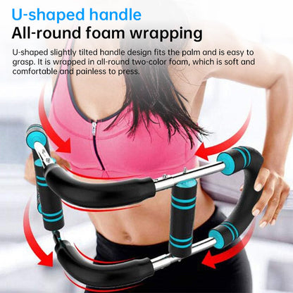 Adjustable Spring Twister Arm Exerciser: Strengthen forearms, triceps &amp; chest. Portable home fitness gear.