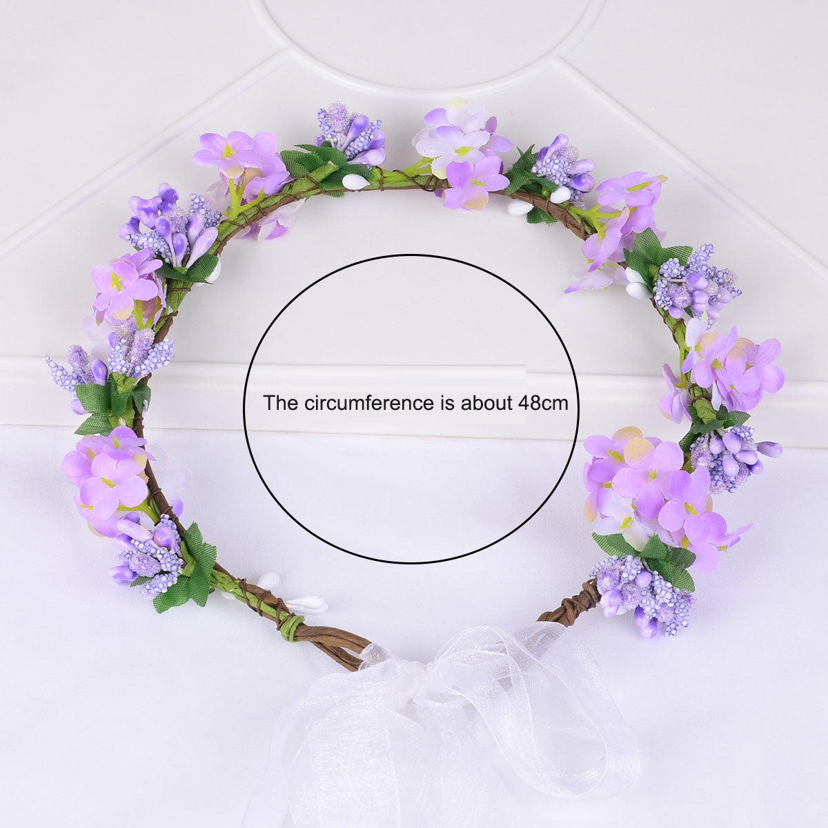 Hawaiian flower garland headband, bride&