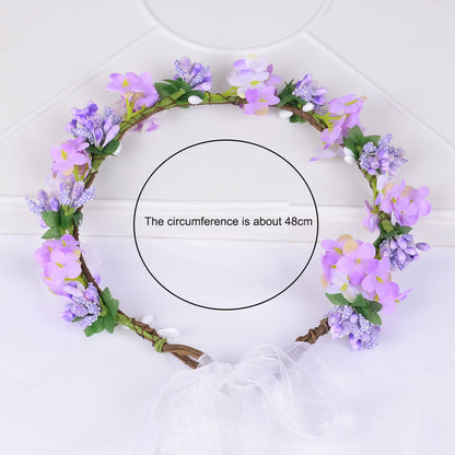 Hawaiian flower garland headband, bride&