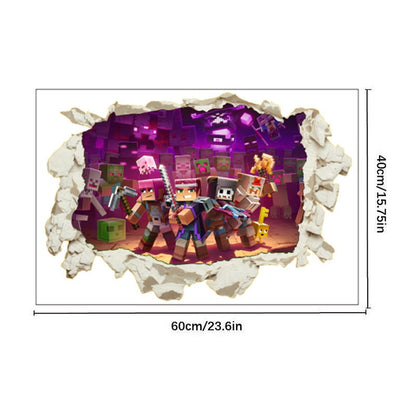 Minecraft run away My World Wall Stickers Living Room Children&
