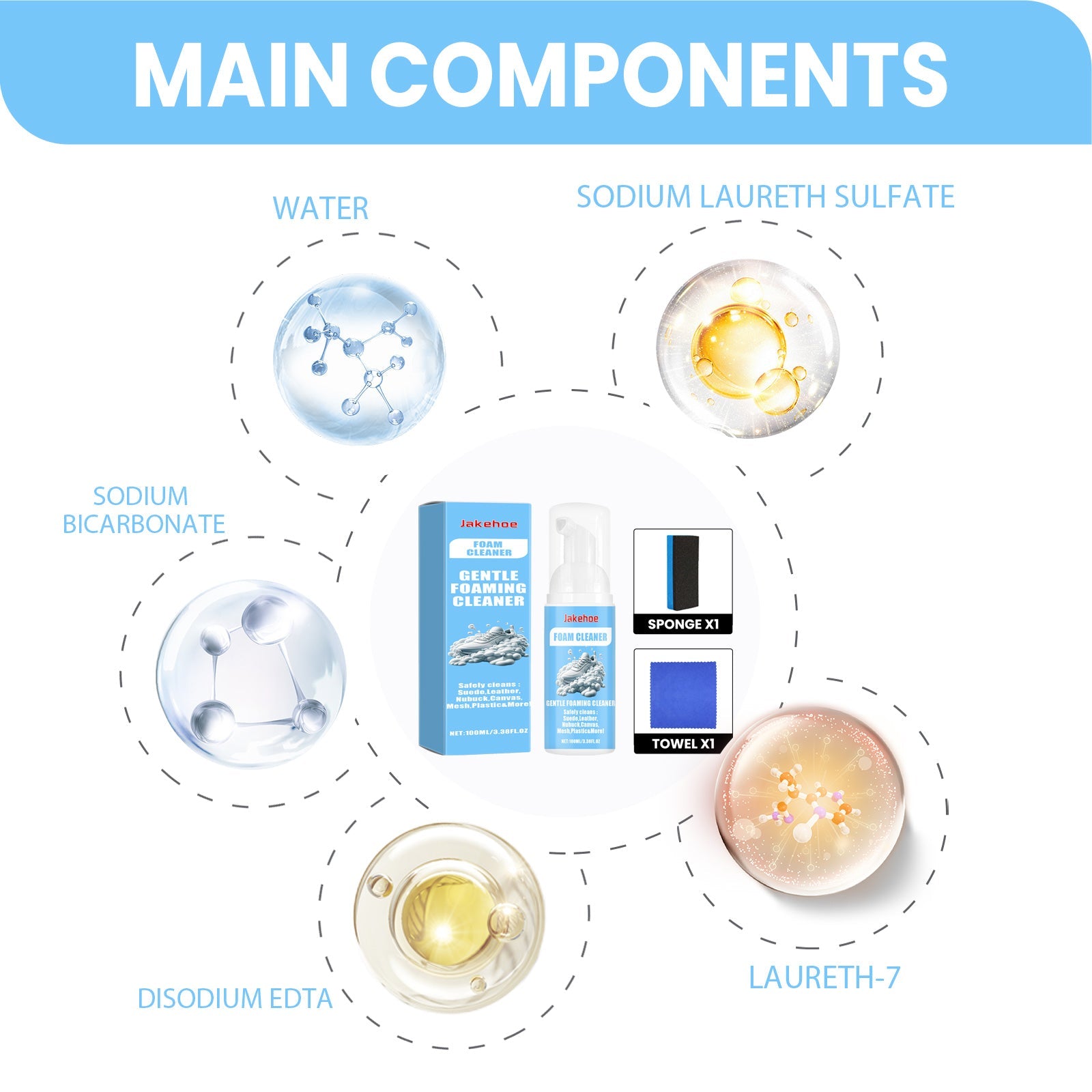 Foam Sneaker Whitening Cleaner