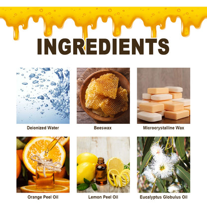 Furniture Beeswax Spray, Furniture Floor Care Polishing Waterproof Anti-Cracking Scratches Refurbished Care Wax