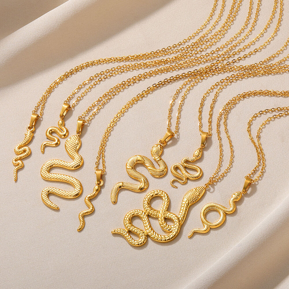Spirit Snake Pendant Retro Style Personalized Necklace Women&