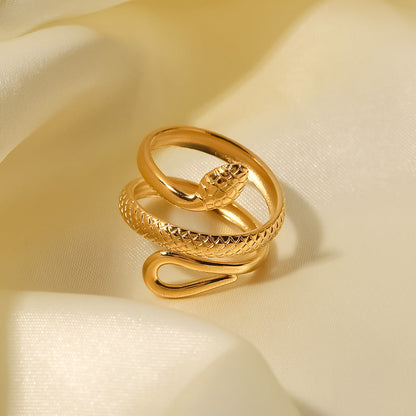Retro style ring snake shaped ring women&