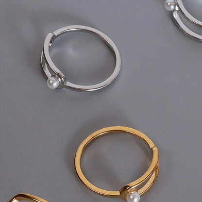 Titanium Pearl Ring