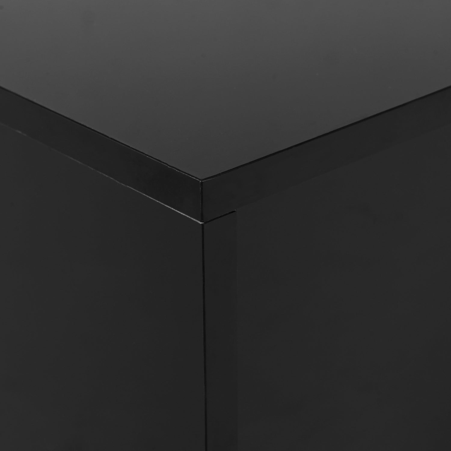 ON-TRANS 47.2 inch x 31.4 inch multifunctional rectangular sofa table with 2 drawers and gold wood grain leg center table, black