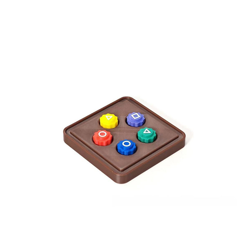 New Korean Gonggi Game Set with 5 Stones &amp; Round Case.