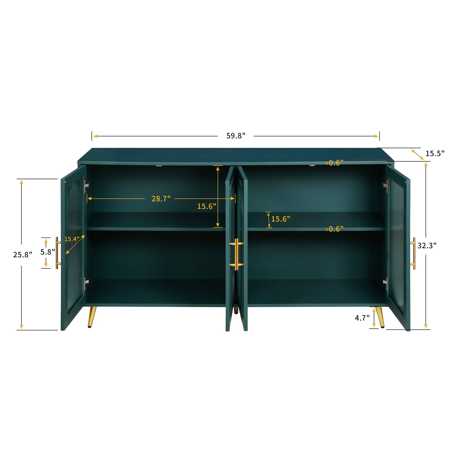 TV Stand for 65+ Inch TV, Wood TV Stand with Storage Cabinet &amp; Adjustable Shelves, Media TV Console for Living Room Bedroom