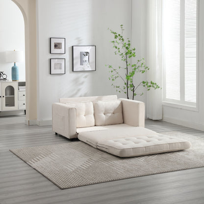 3 Fold Sofa Convertible Futon Couch sleeper sofabed Space saving loveseat Dark Gray &amp; Light Gray &amp; Beige