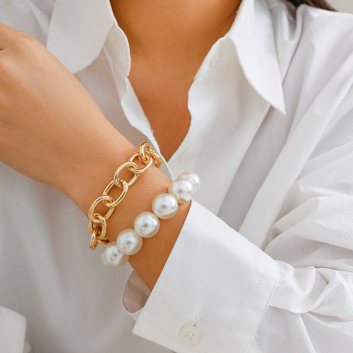 Hot selling geometric bead bracelet for women&