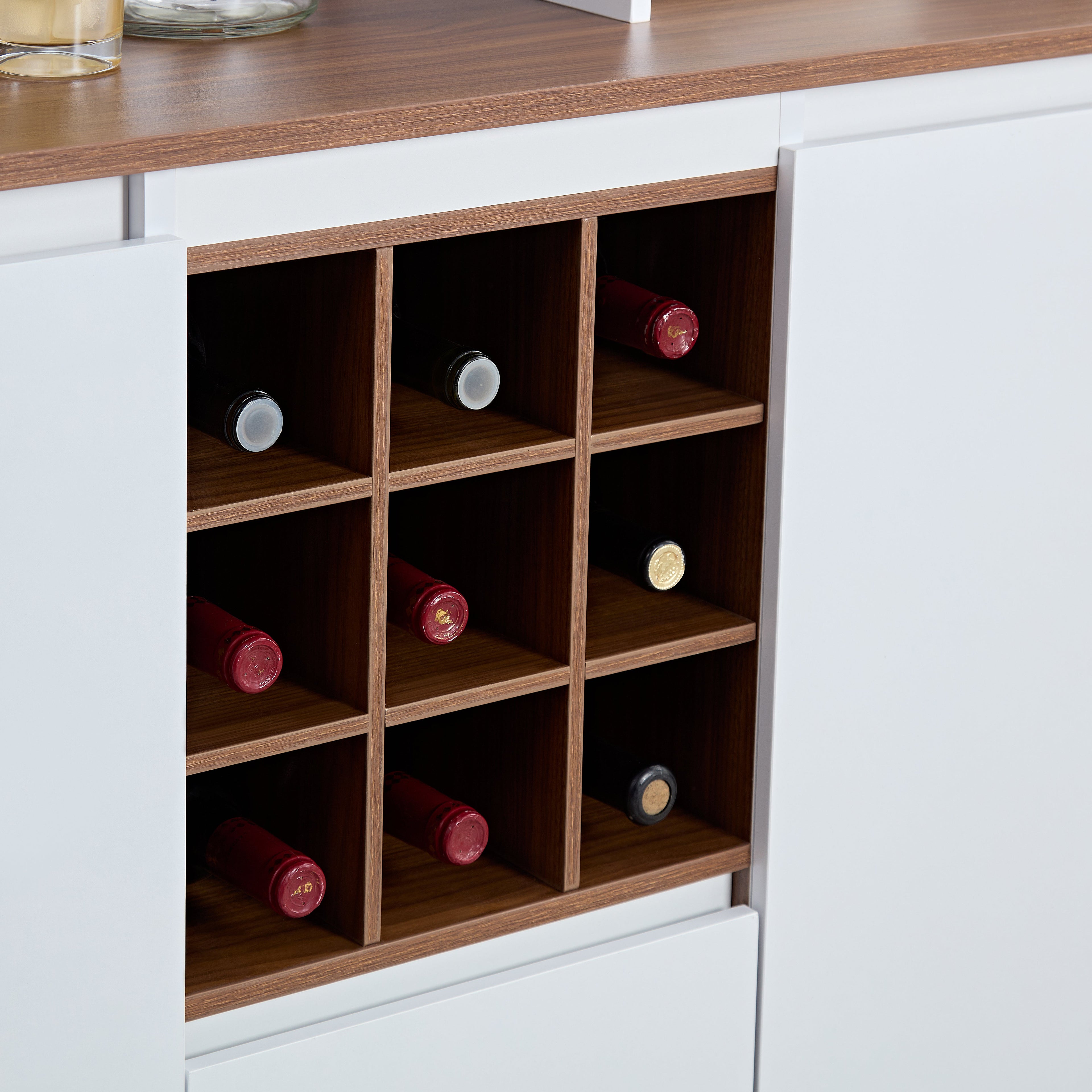 Farmhouse Coffee Bar Wine Cabinet ,68.89&