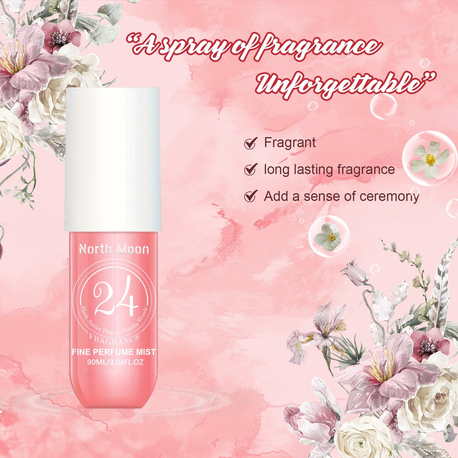 Perfume Spray Fresh Lasting Fragrance Non-Pungent Women&