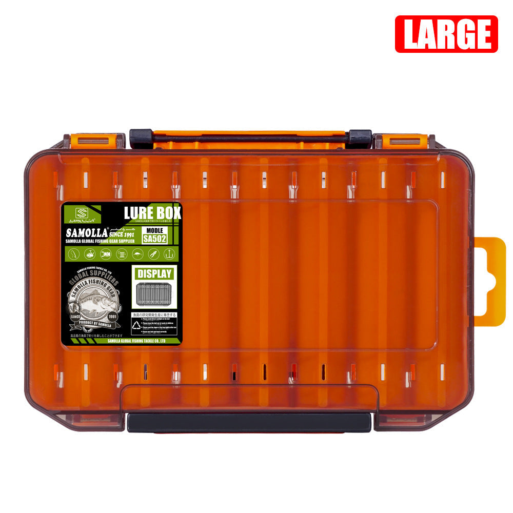 14-Compartment Fishing Tackle Box for Accessories, Lures &amp; Hooks, Double-Sided Organizer.