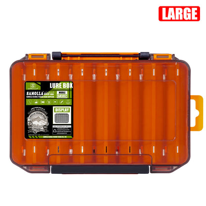 14-Compartment Fishing Tackle Box for Accessories, Lures &amp; Hooks, Double-Sided Organizer.