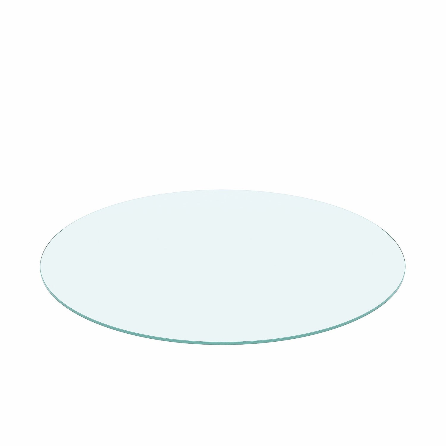 36" Inch Round Tempered Glass Table Top Clear Glass 1/4" Inch Thick Flat Polished Edge