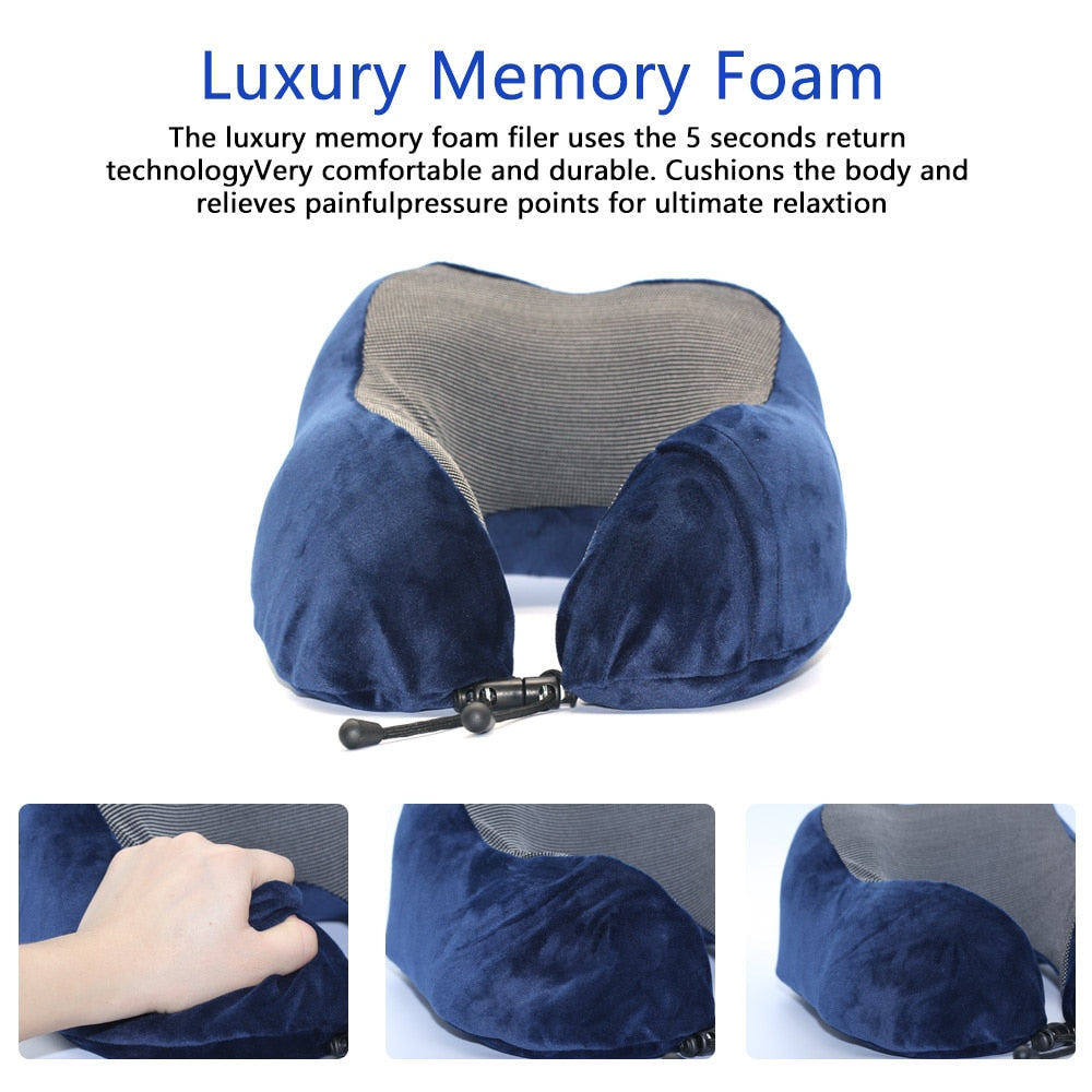 U-Shape Memory Foam Travel Pillow