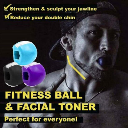 Face Fitness Ball &amp; Facial Toner Exerciser Facial Muscle Training Silicone Face-lift Masseter