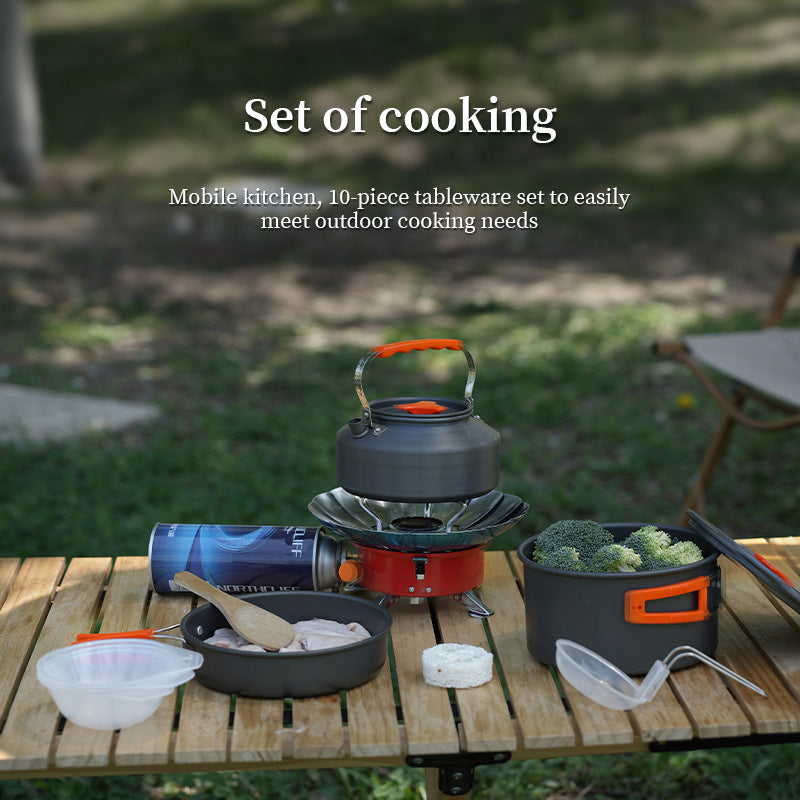 1-3 Person Camping Cookware Set: Light, Portable Pot &amp; Pan in Carrying Bag, Ideal for Outdoor Trips