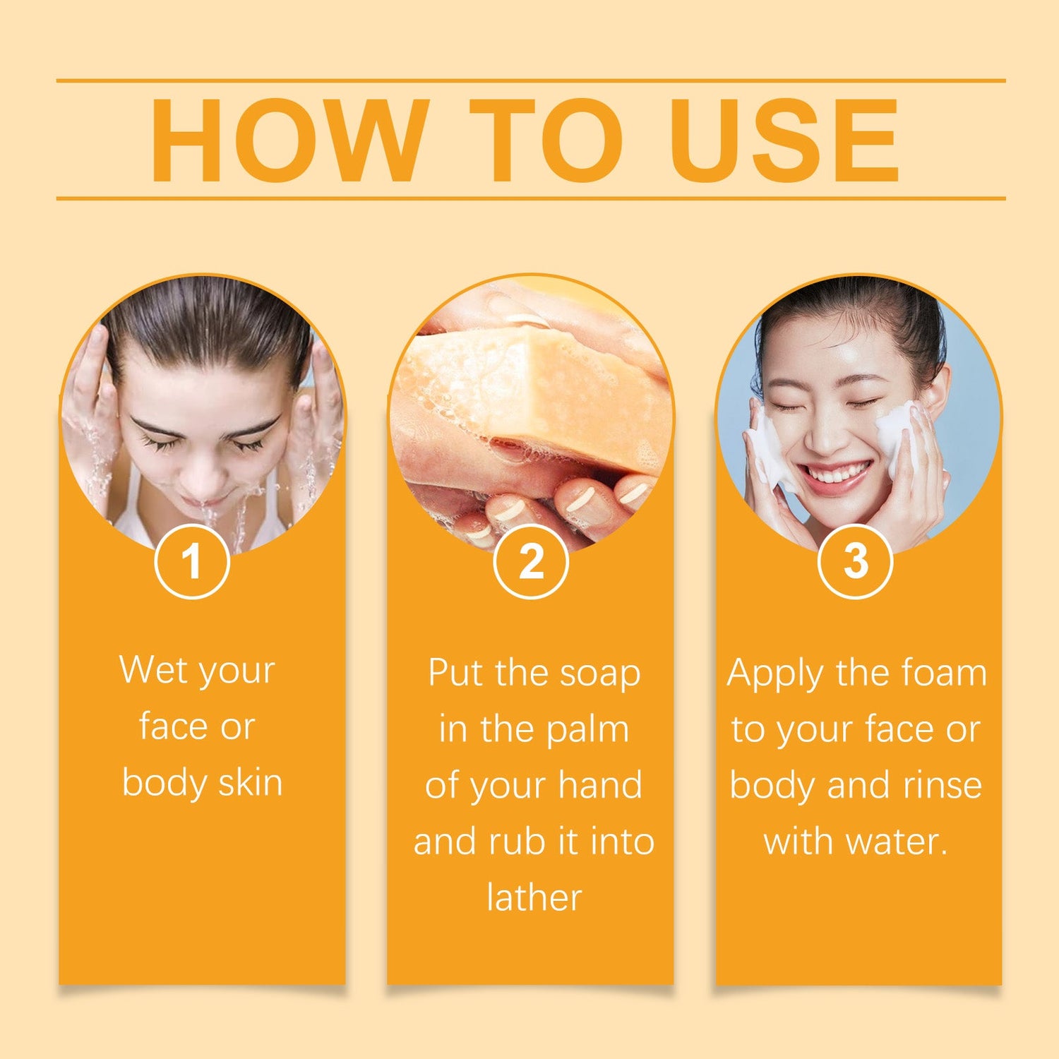 Turmeric &amp; Kojic Soap, Gentle Cleansing Skin Moisturizing Facial Body Care Soap