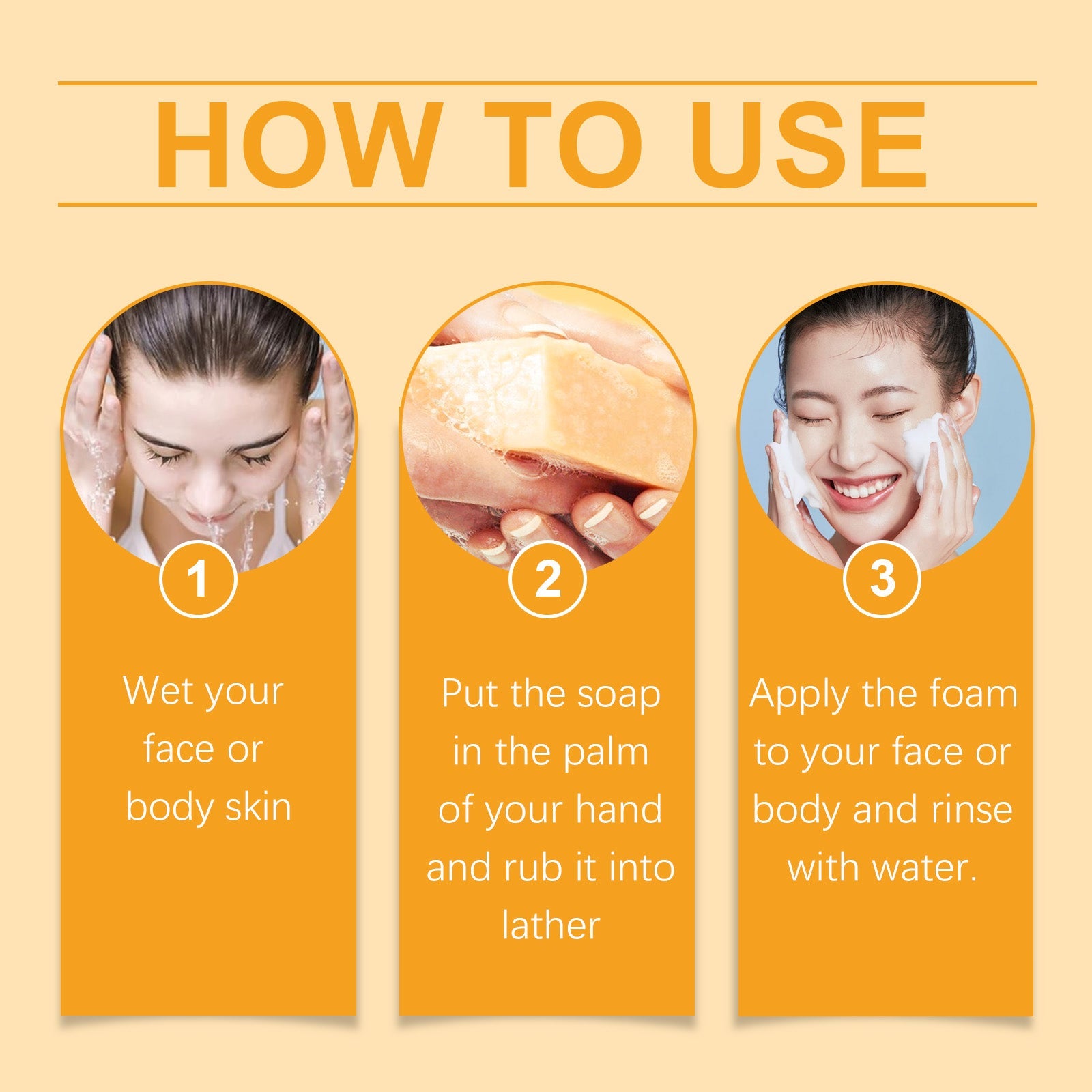 Turmeric &amp; Kojic Soap, Gentle Cleansing Skin Moisturizing Facial Body Care Soap