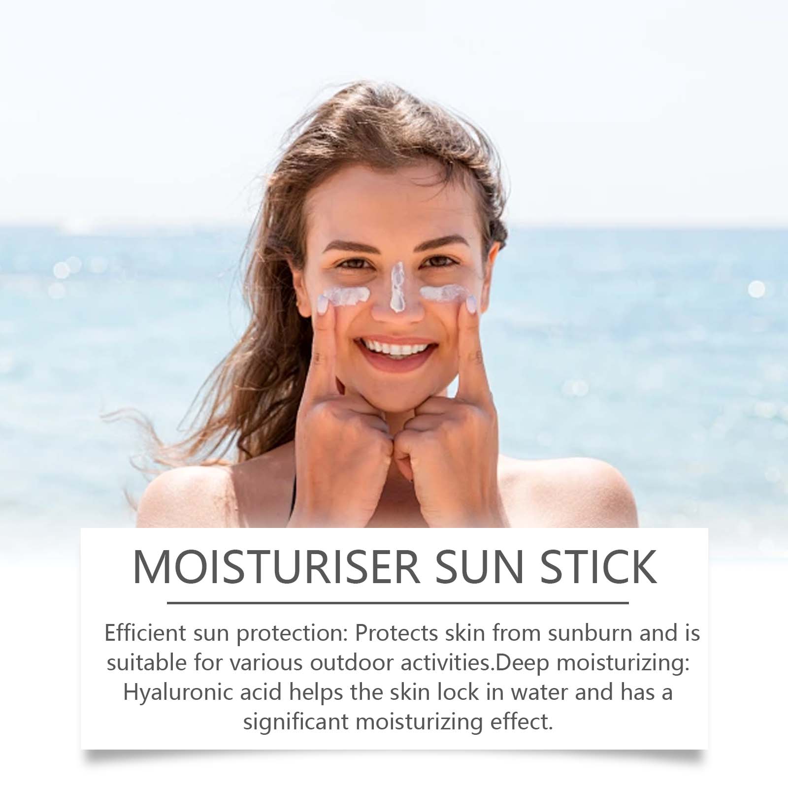 Moisturizing Protection Stick, Moisturizing Refreshing Non-Greasy Waterproof Anti-Uv Moisturizing Skin Protection Stick