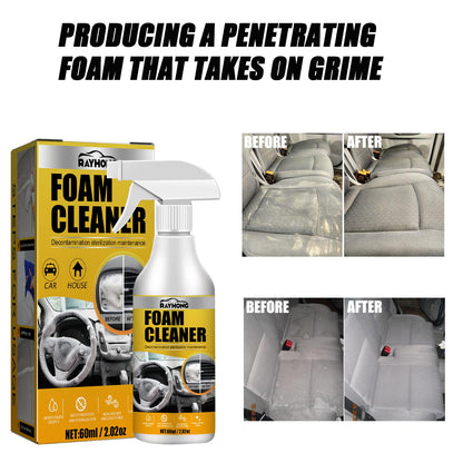Car Interior Foam Cleaner, Wash Free Decontamination Seat Ceiling Instrument Panel Foam Cleaner