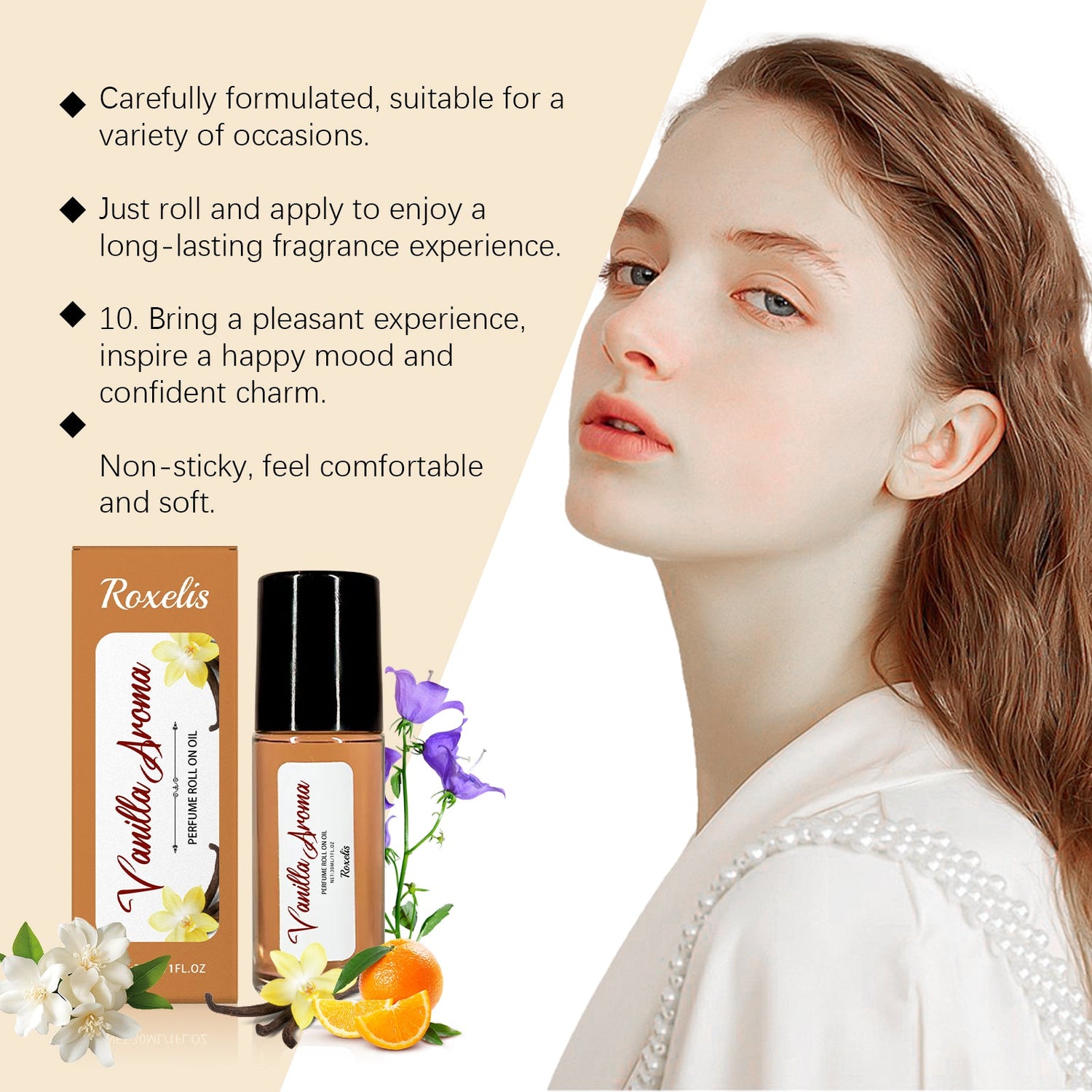 Vanilla Orange Ball Perfume Long Lasting Fragrance Light And Elegant Aromas Dating Charm Elegant Temperament Portable Perfume