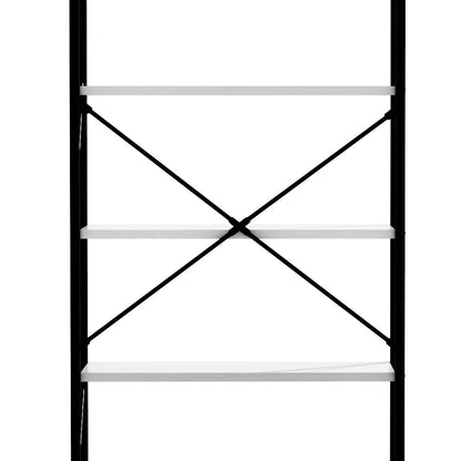 5-Tier Bookshelf, Freestanding White Book Shelf Modern Minimalist Open Display Storage Book Shelves Standing Shelving Unit White