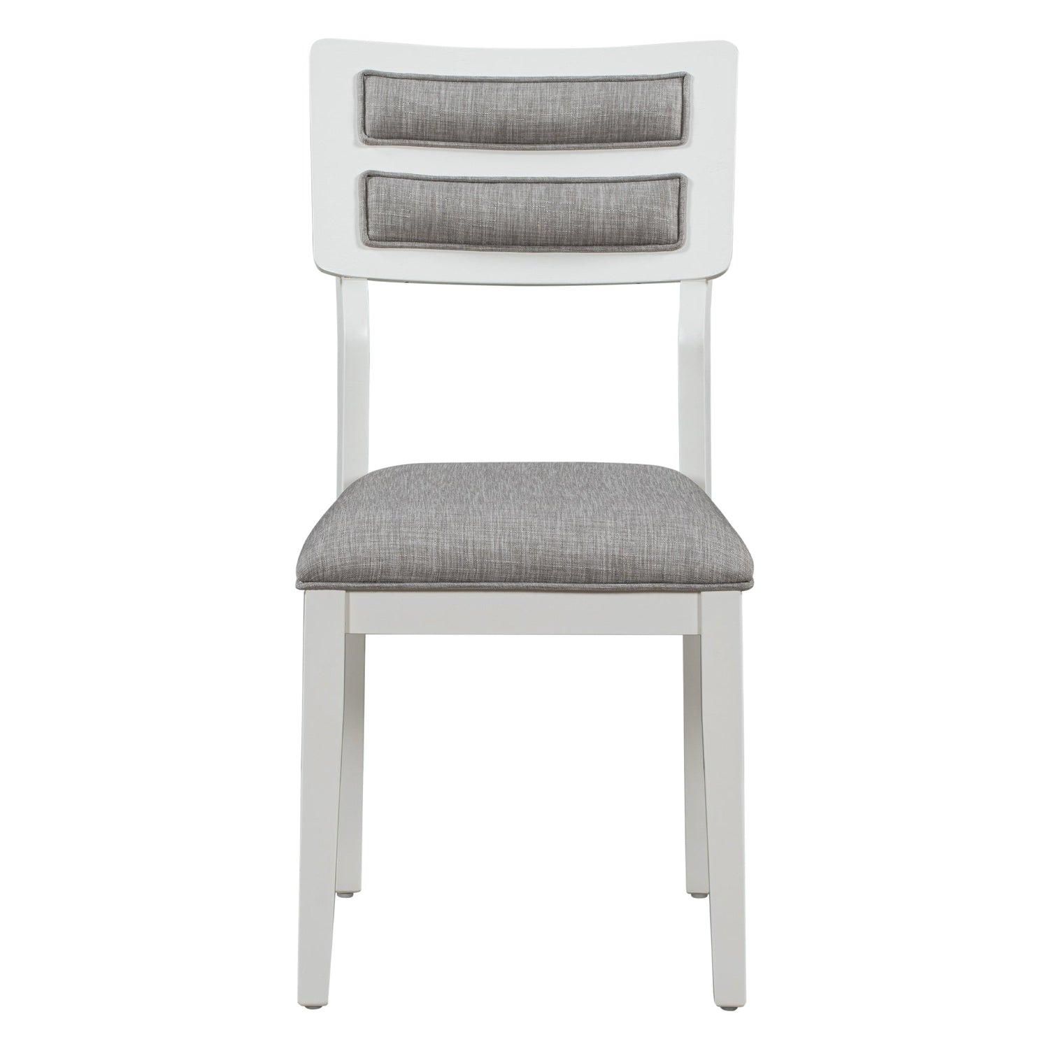 TREXM Classic and Traditional Style 6 - Piece Dining Set, Includes Dining Table  4 Upholstered Chairs &amp; Bench (White+Gray)